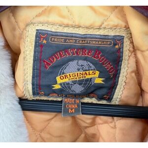 Vtg Adventure Bound Wilsons Suede Leather Faux Shearling M Aviator Bomber Bolero